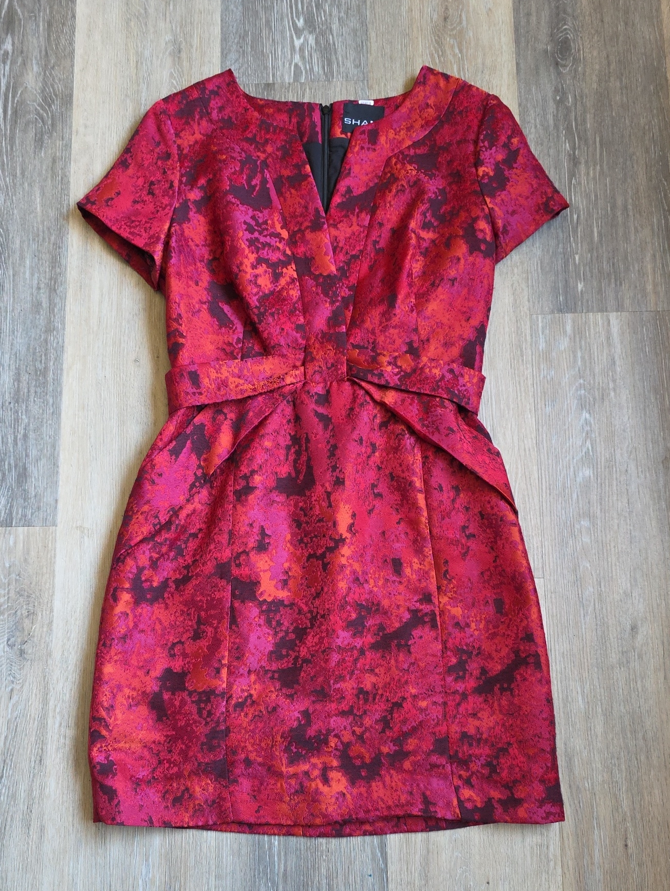 Shani Textured V-Neck Mini Dress